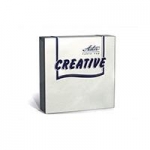 Салфетки ASTER Creative 3слоя 25х25см. белые 20шт.