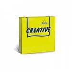 Салфетки ASTER Creative 3слоя 25х25см. желтые 20шт.