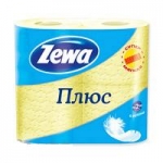 Бумага туалетная ZEWA Рlus 2х-слойная жёлтая 4рул.